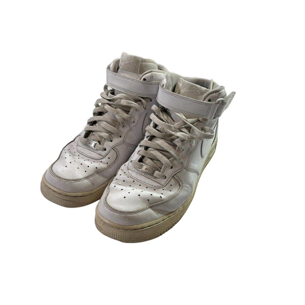 Nike Triple White Mid Top Air Force 1 AF1 315123-111 Mens 10.5